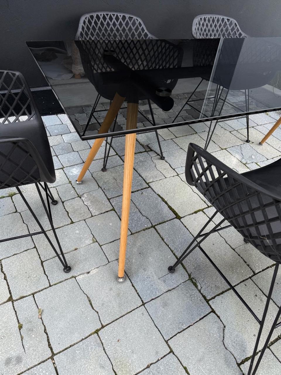 @home Black glass table - Image 7