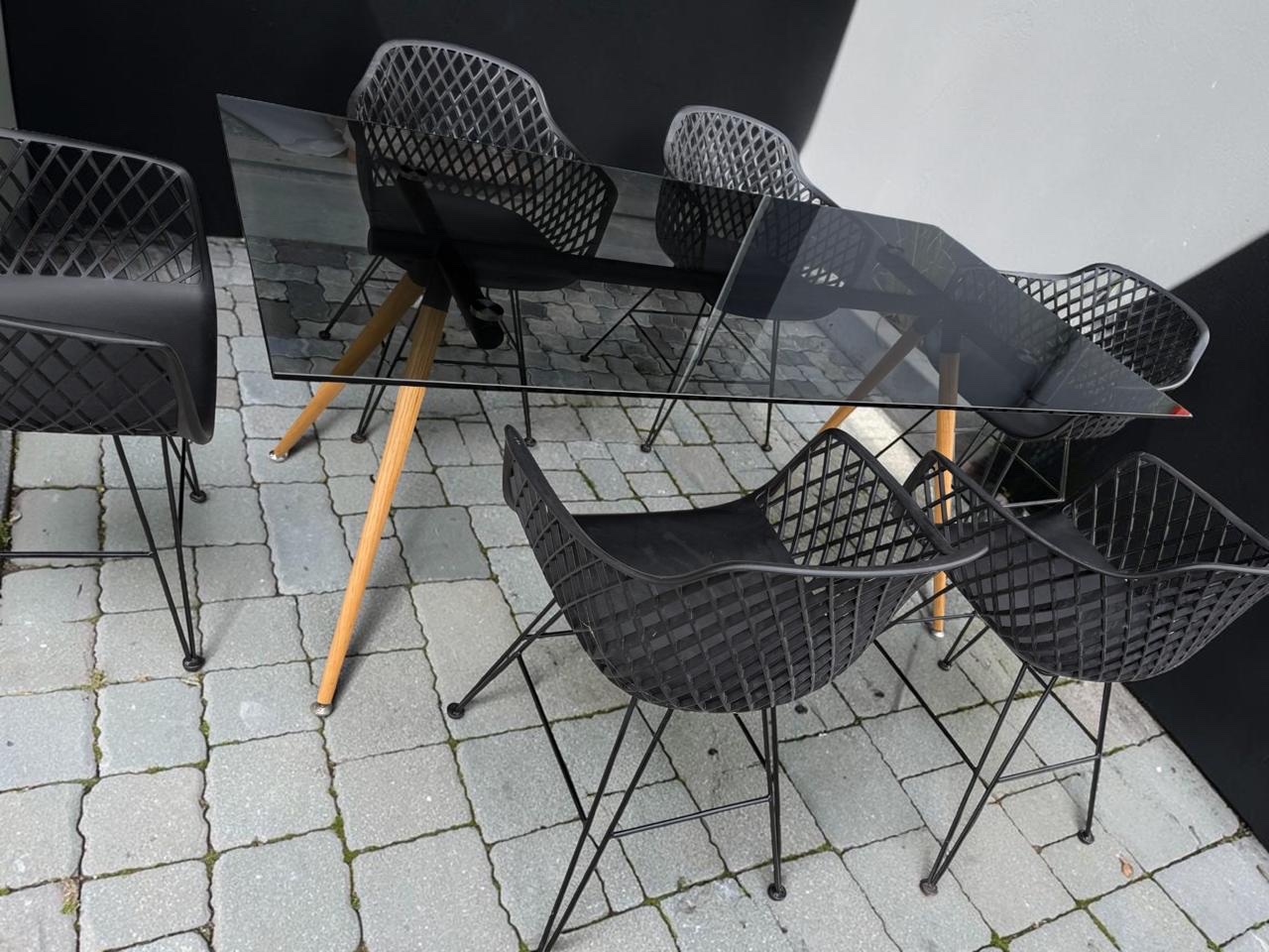 @home Black glass table - Image 5