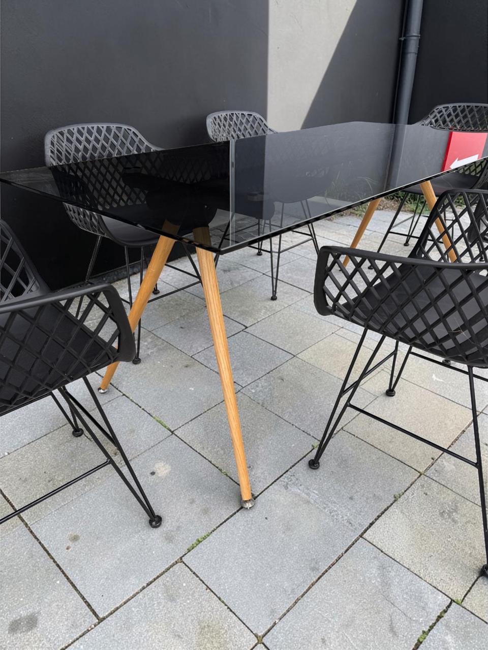 @home Black glass table - Image 8