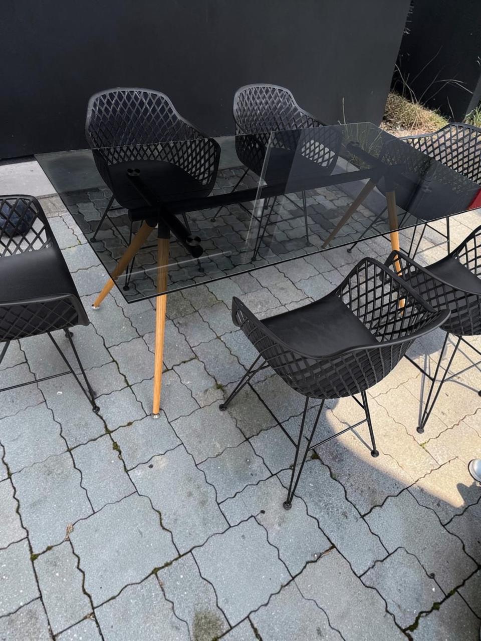 @home Black glass table - Image 3