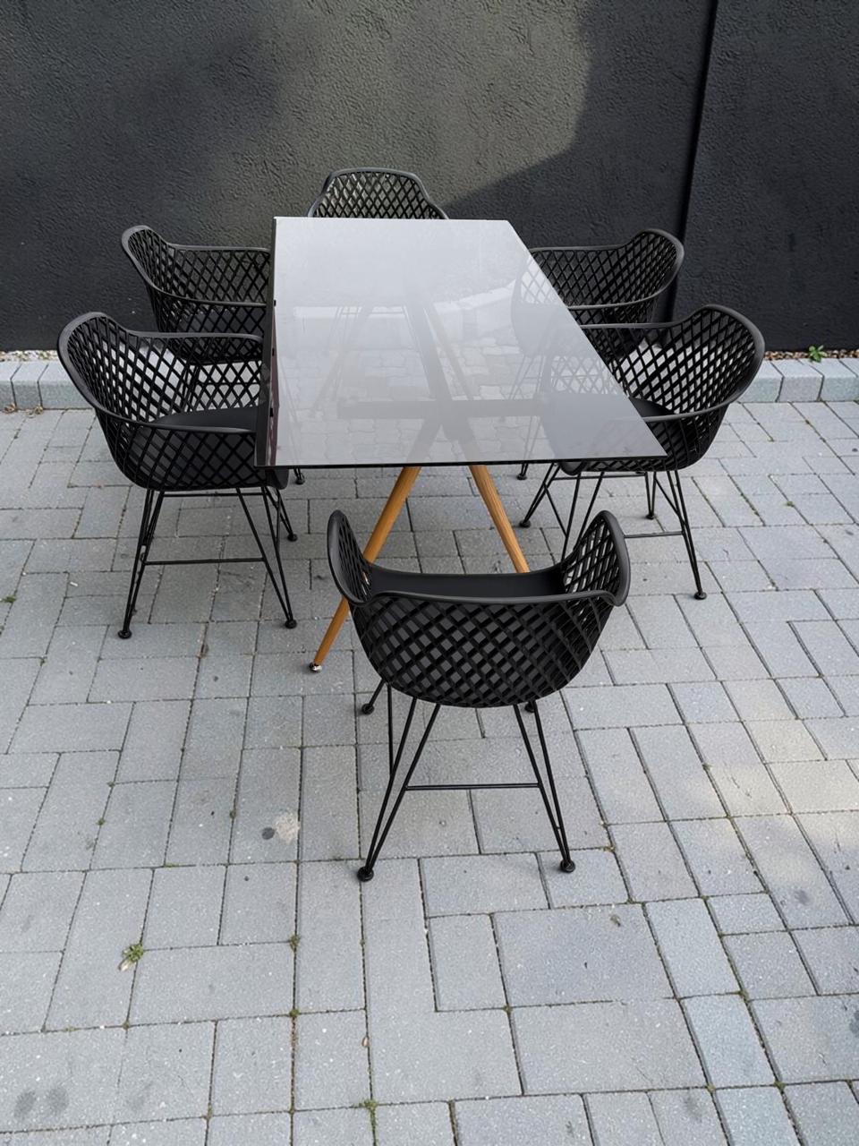@home Black glass table - Image 9