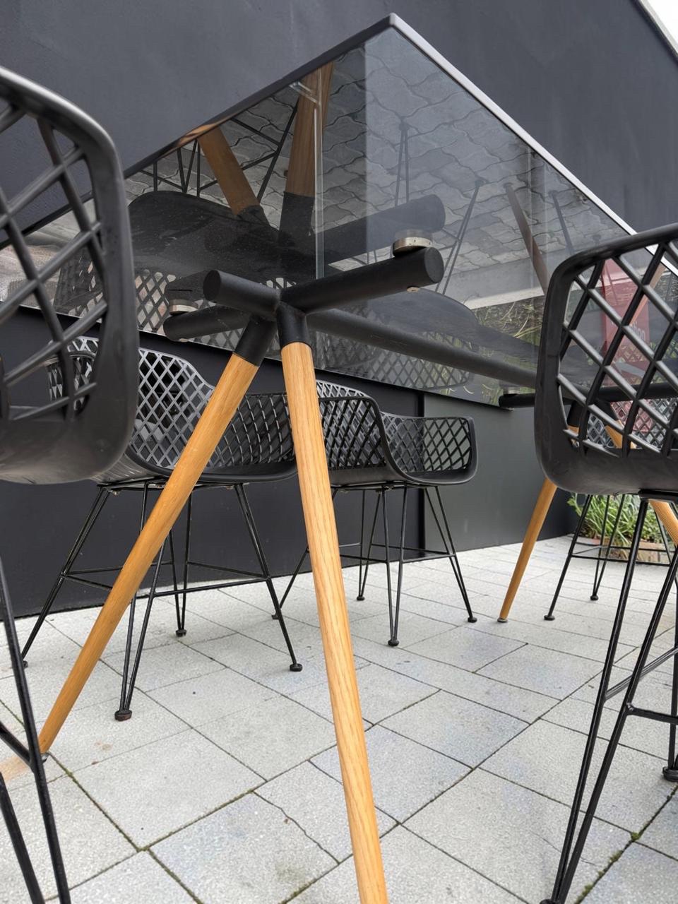 @home Black glass table - Image 6