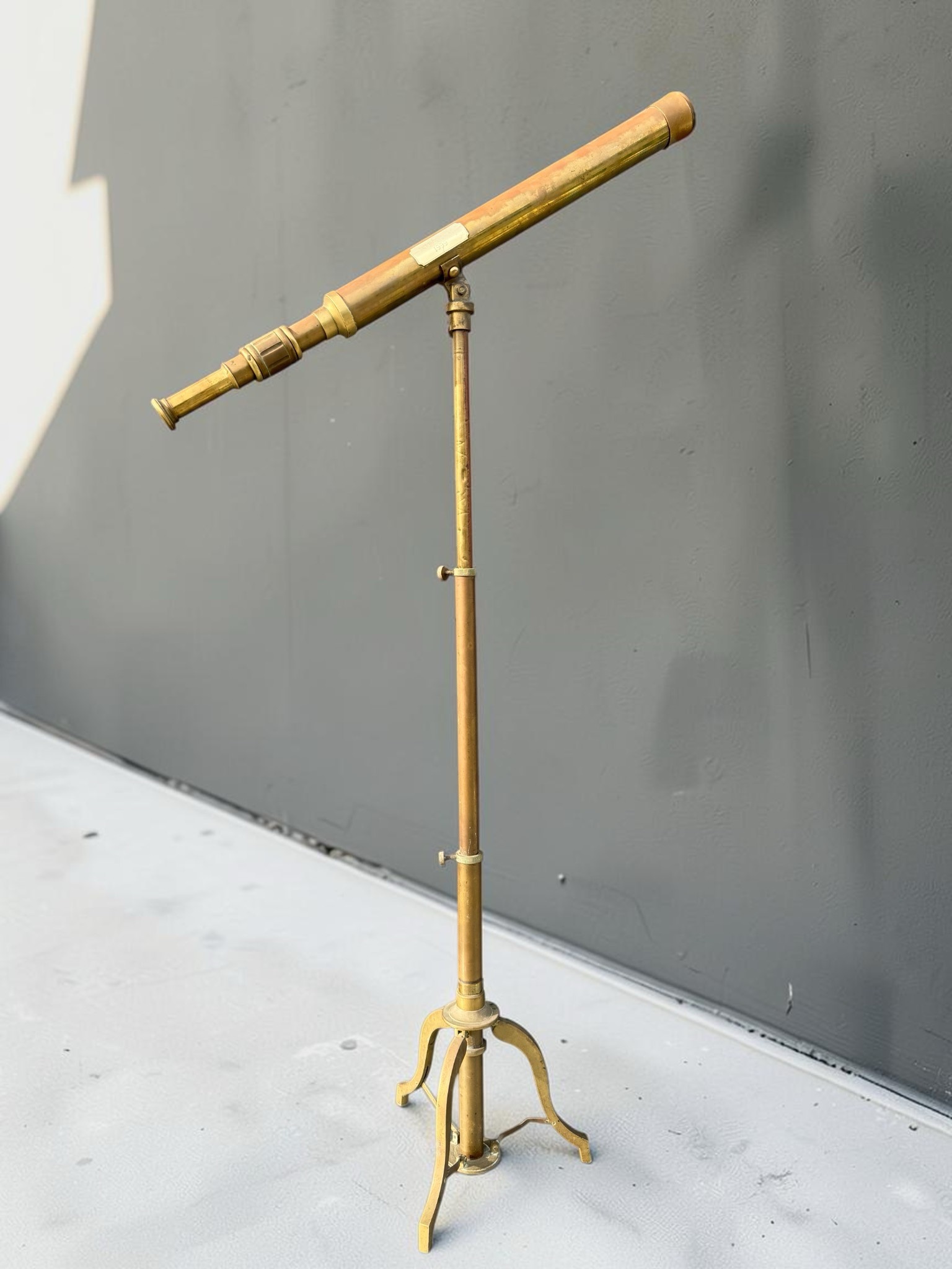 Antique Brass Telescope on Stand Cape to Cairo 1999